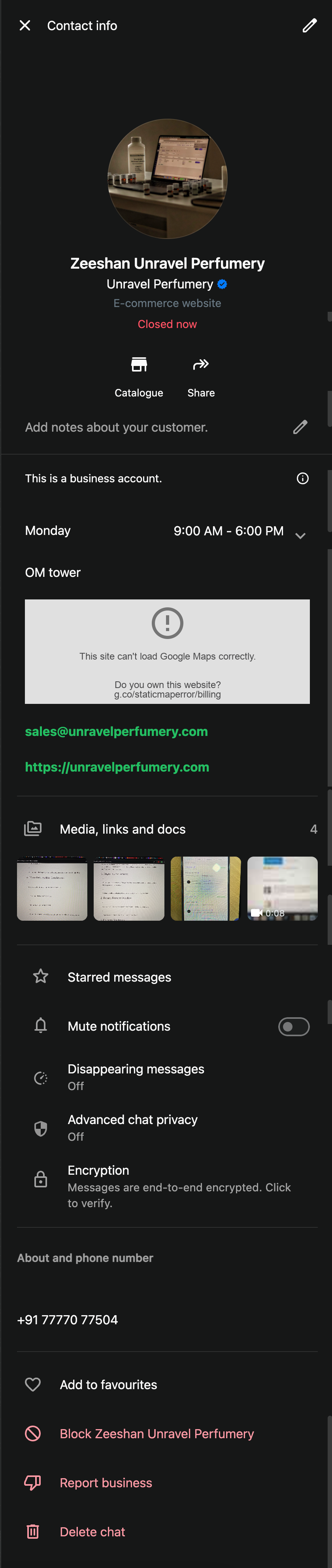 Zeeshan WhatsApp Details - Verification